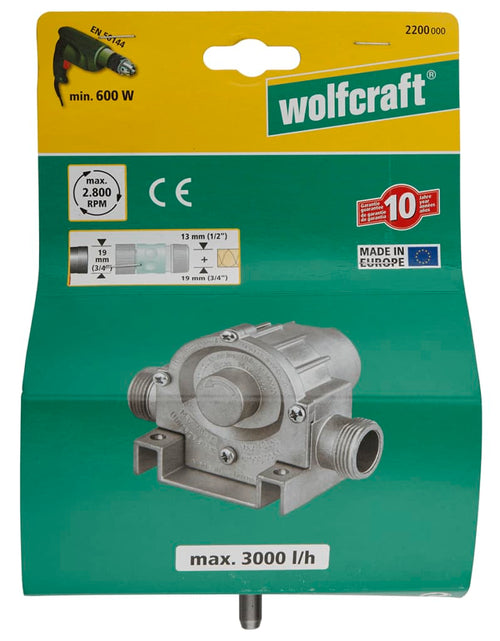 Încărcați imaginea în vizualizatorul Galerie, wolfcraft Pompă cu foraj 3000 l/h S=8 mm 2200000
