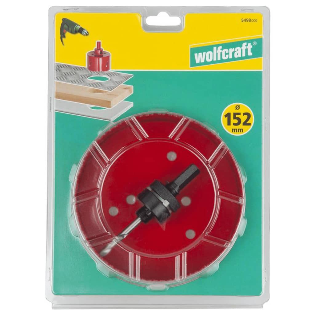 wolfcraft Carotă bimetalică roșu 152 mm 5498000