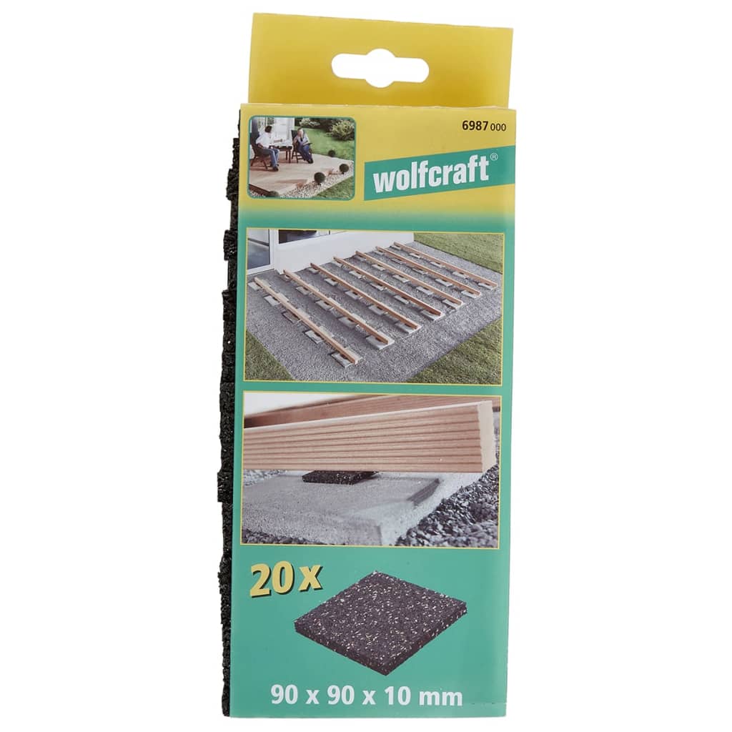 wolfcraft Tampoane de suport pentru montare pardoseală 20 buc. 6987000