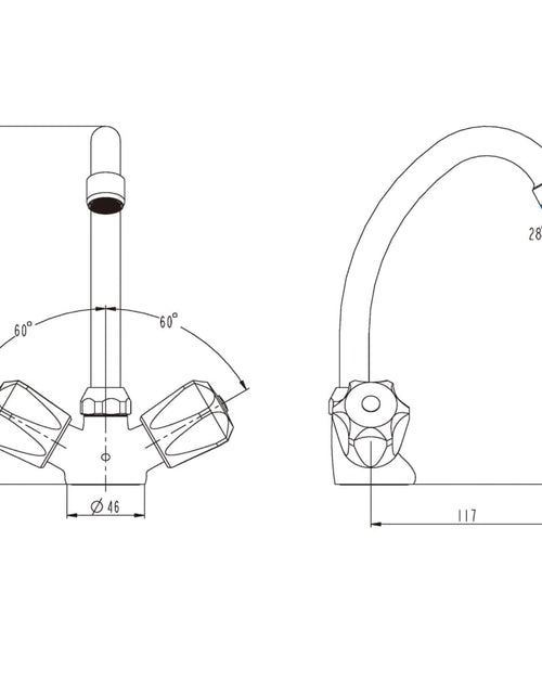 Загрузите изображение в средство просмотра галереи, SCHÜTTE Baterie mixer de baie cu 2 mânere SAVINO, crom
