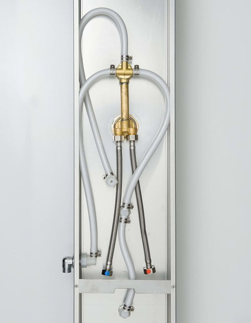 Încărcați imaginea în vizualizatorul Galerie, SCHÜTTE Panou de duș baterie cu monocomandă TAHITI, oțel inoxidabil
