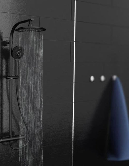 Încărcați imaginea în vizualizatorul Galerie, SCHÜTTE Set de duș deasupra capului MADURA FRESH negru mat
