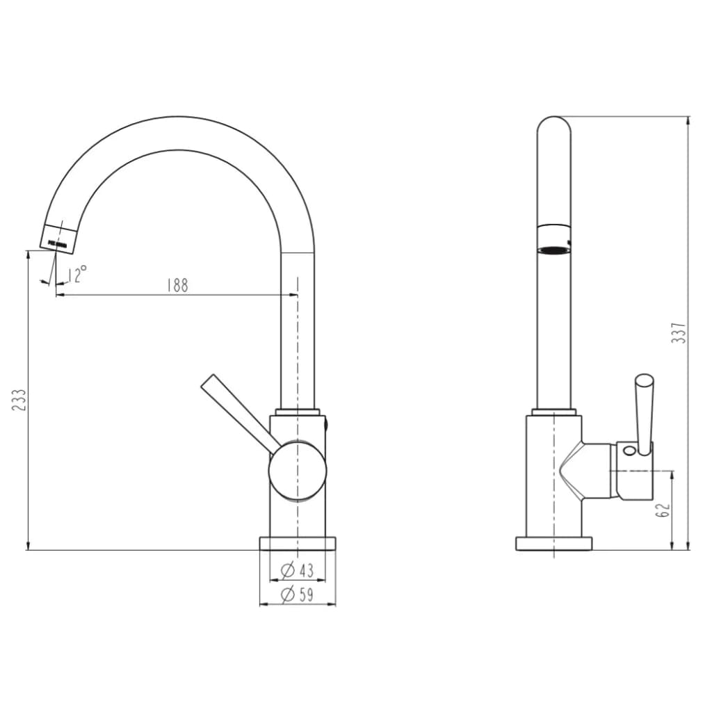 SCHÜTTE Baterie mixer de chiuvetă "CORNWALL", crom