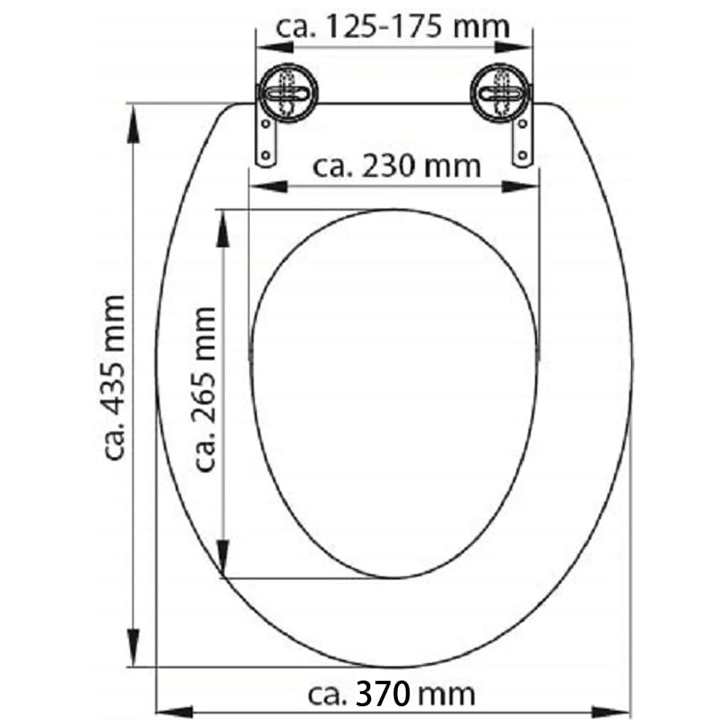 SCHÜTTE Scaun de toaletă "SOLID WOOD" MDF imprimat