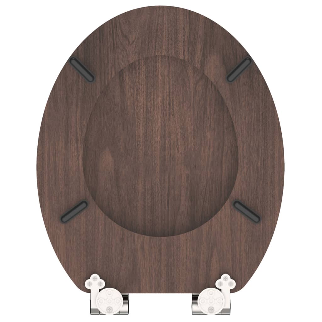 SCHÜTTE Scaun de toaletă cu închidere silențioasă DARK WOOD, MDF