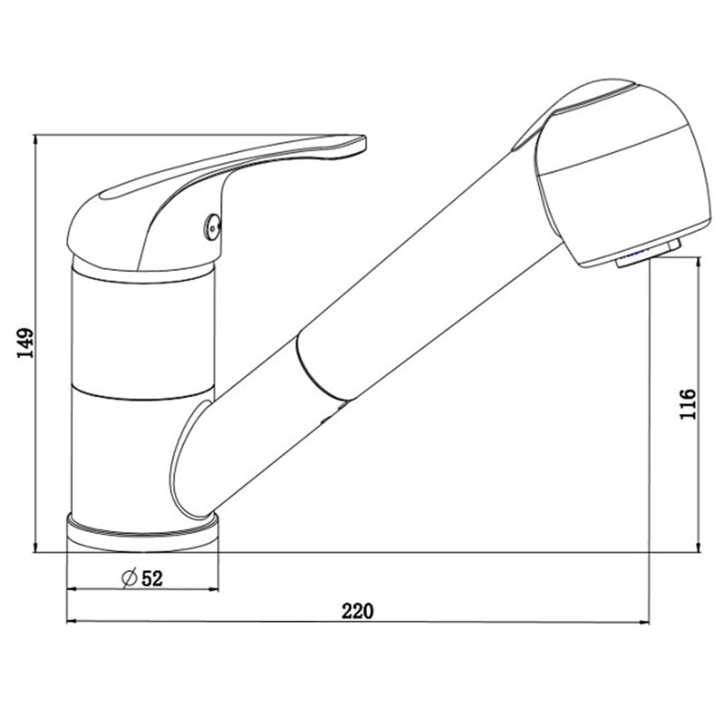 SCHÜTTE Baterie pulverizator extractibil „ULTRA” presiune joasă crom