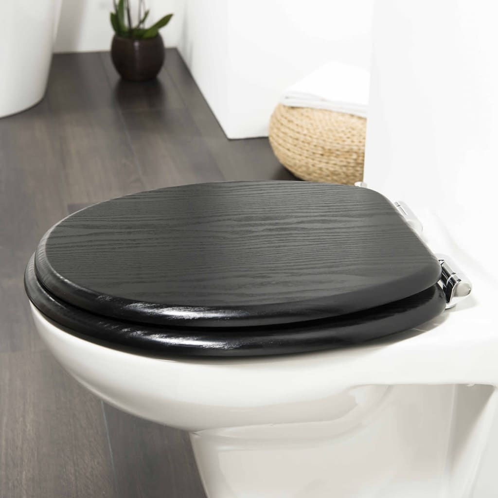 Tiger Capac WC cu închidere silențioasă Blackwash negru MDF 252030746