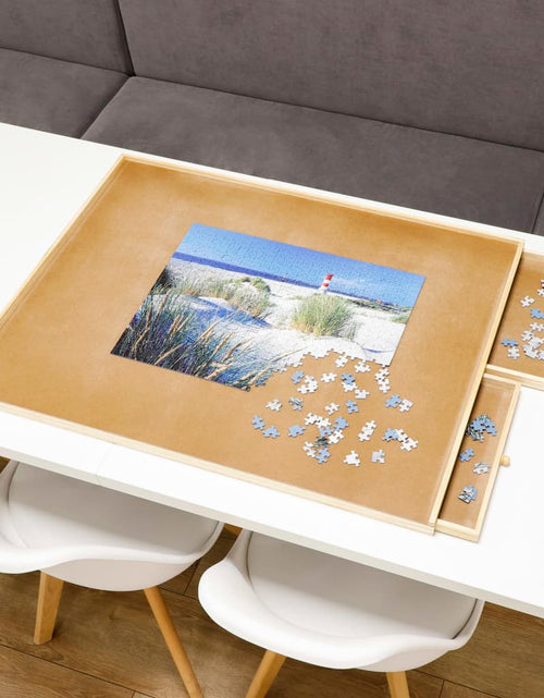 Încărcați imaginea în vizualizatorul Galerie, HI Masă de puzzle cu 4 sertare, 76x57x4,5 cm, lemn
