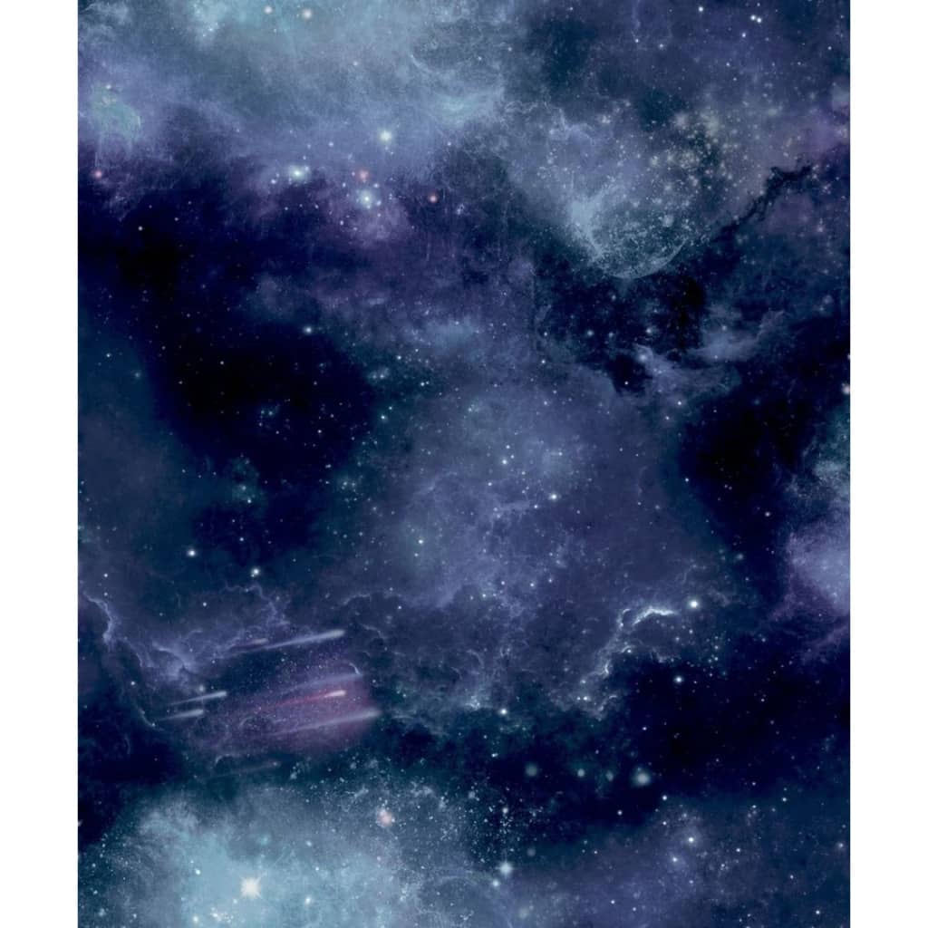 Noordwand Tapet "Good Vibes Galaxy with Stars", negru și violet - Lando