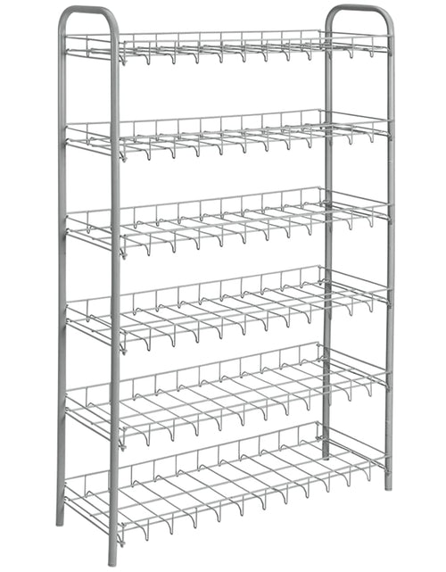 Загрузите изображение в средство просмотра галереи, Metaltex Pantofar cu 6 rafturi Shoe 6, gri argintiu - Lando
