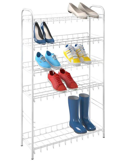 Încărcați imaginea în vizualizatorul Galerie, Metaltex Pantofar cu 6 rafturi Shoe 6, alb - Lando
