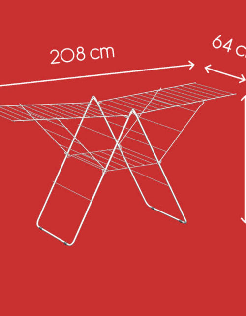 Încărcați imaginea în vizualizatorul Galerie, Metaltex Uscător de rufe cu aripi &quot;Amsterdam&quot;, 32 m
