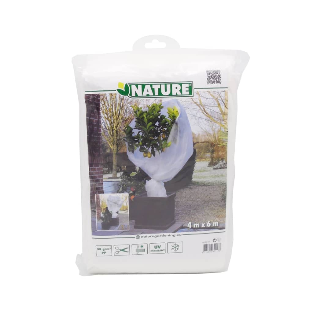 Nature Husă anti-îngheț din fleece  alb 4 x 6 m 30 g / m²