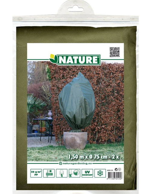 Загрузите изображение в средство просмотра галереи, Nature Huse de fleece pentru iarnă, 2 buc, 50 g/m² 150x75 cm, verde
