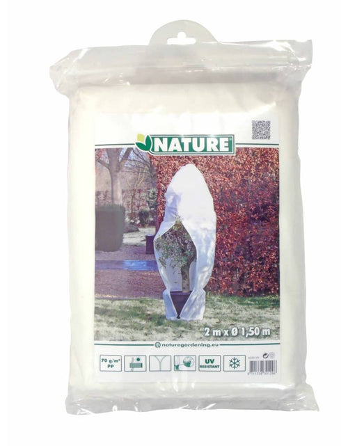 Încărcați imaginea în vizualizatorul Galerie, Nature Husă anti-îngheț din fleece cu fermoar alb 1,5x1,5x2 m, 70 g/m²
