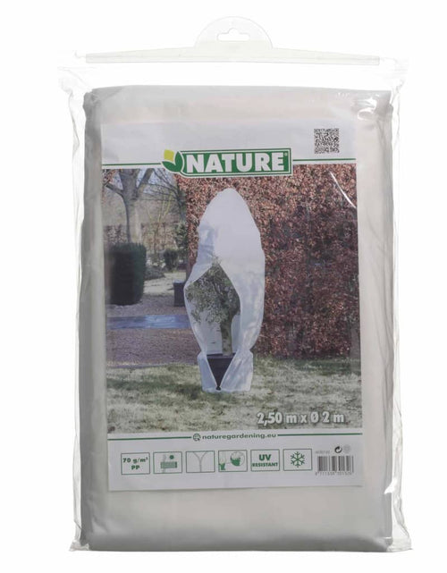 Încărcați imaginea în vizualizatorul Galerie, Nature Husă anti-îngheț din fleece cu fermoar alb 2,5x2x2 m, 70 g/m²
