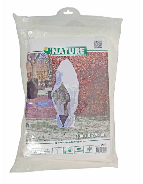 Încărcați imaginea în vizualizatorul Galerie, Nature Husă anti-îngheț din fleece cu fermoar alb 2,5x2,5x3 m, 70 g/m²
