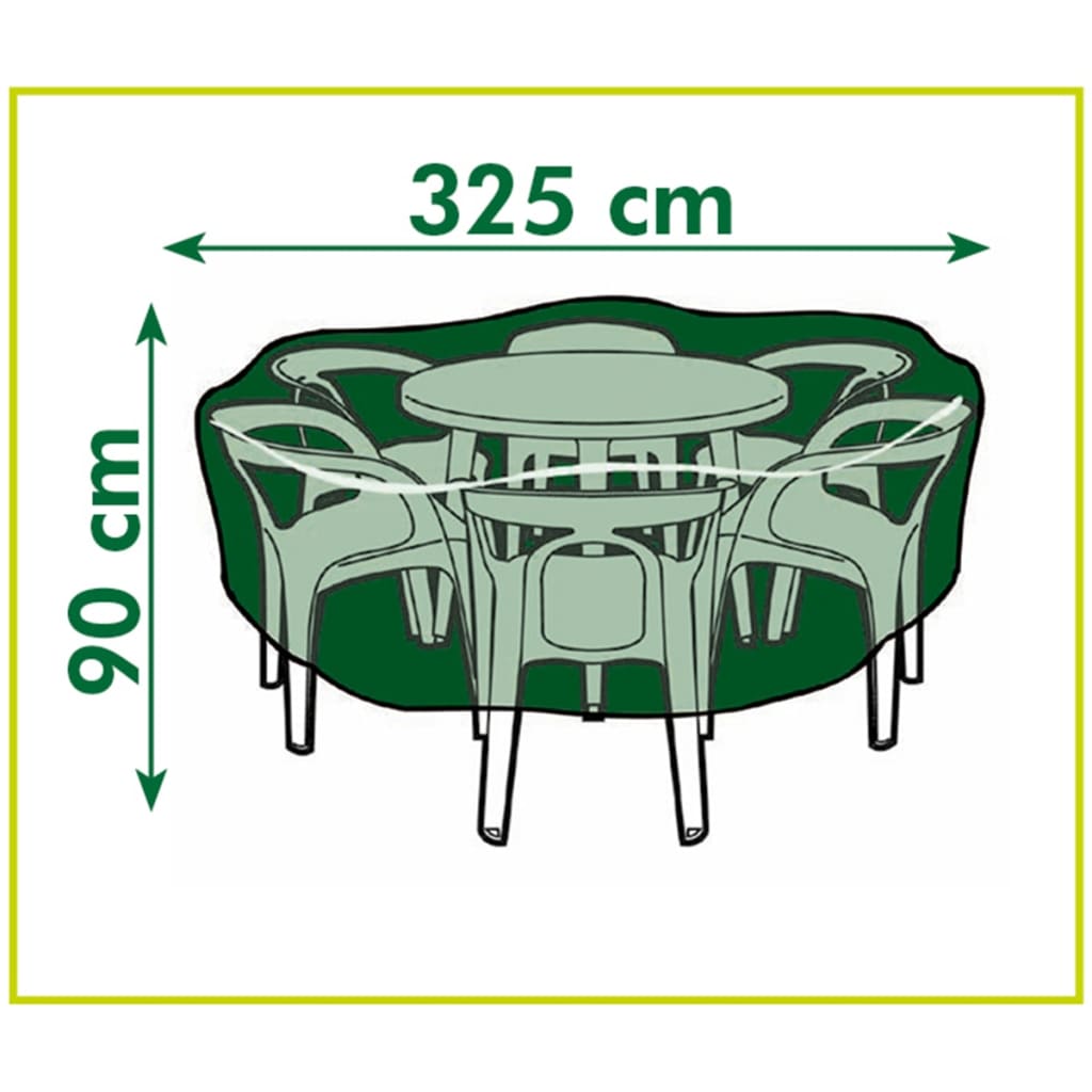 Nature Husă mobilier de grădină pentru mese rotunde, 325x325x90 cm