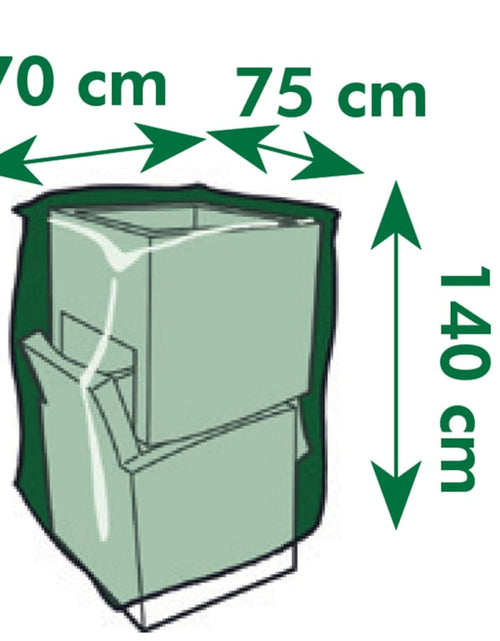 Загрузите изображение в средство просмотра галереи, Nature Husă mobilier de grădină pentru 2 scaune stivuite, 140x75x70 cm
