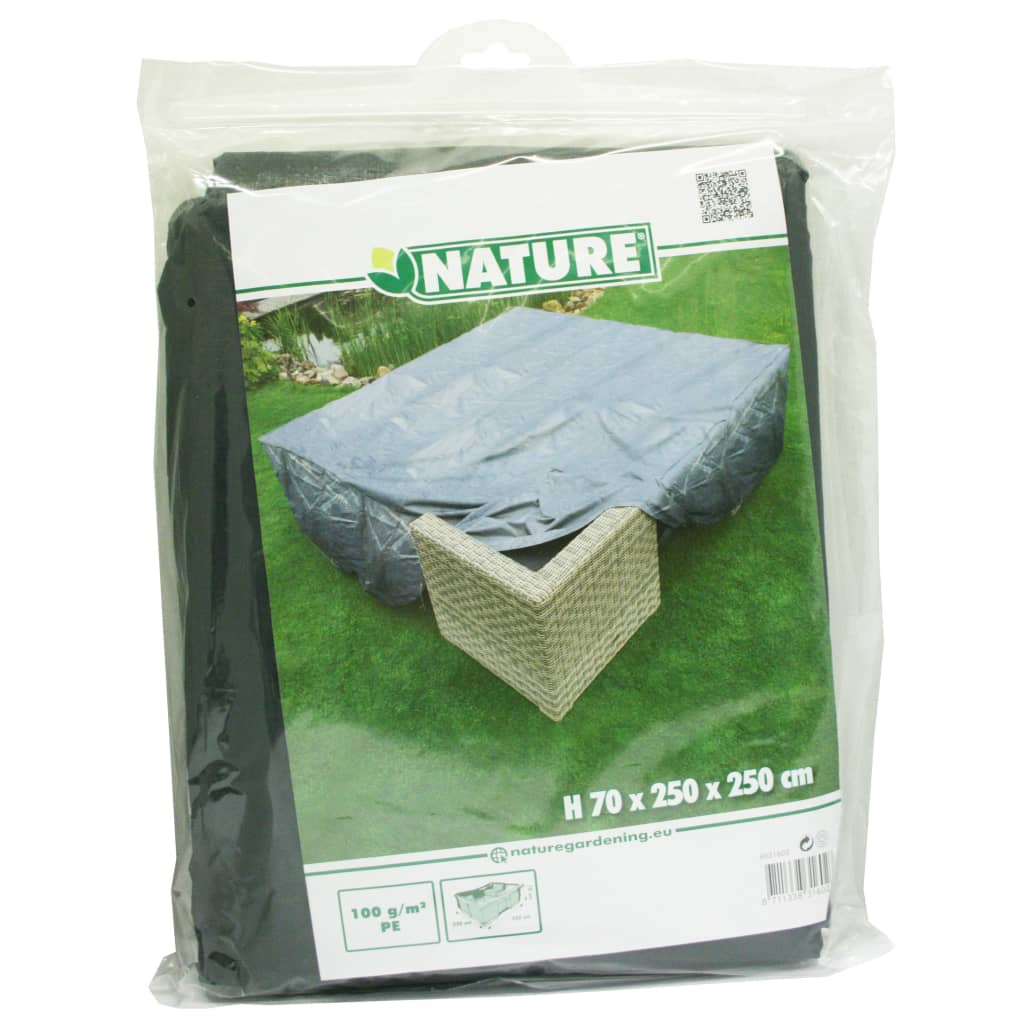 Nature Husă mobilier de grădină pentru măsuță și scaune 250x250x70 cm