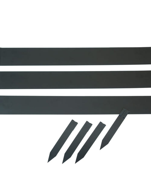 Încărcați imaginea în vizualizatorul Galerie, Nature Borduri de grădină, 3 buc., 91,4x10,2 cm, negru - Lando
