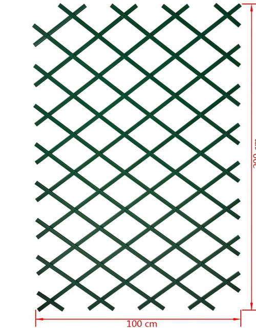 Încărcați imaginea în vizualizatorul Galerie, Nature Gard de grădină tip Trellis, 100 x 200 cm PVC, verde, 6040704
