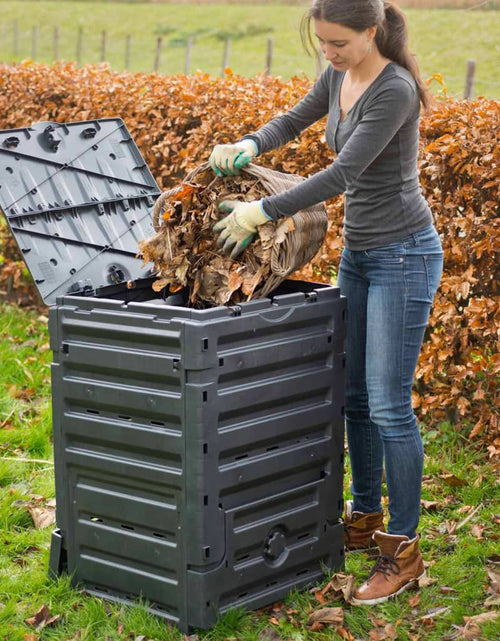 Încărcați imaginea în vizualizatorul Galerie, Nature Pubelă compost, negru, 300 L
