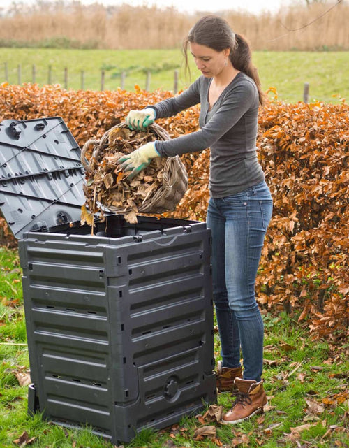 Încărcați imaginea în vizualizatorul Galerie, Nature Pubelă compost, negru, 300 L
