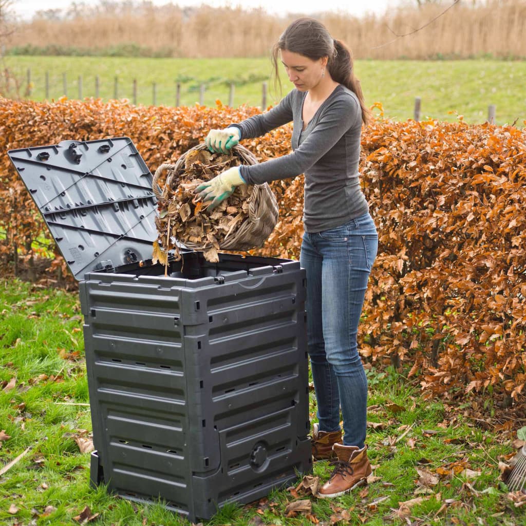 Nature Pubelă compost, negru, 300 L