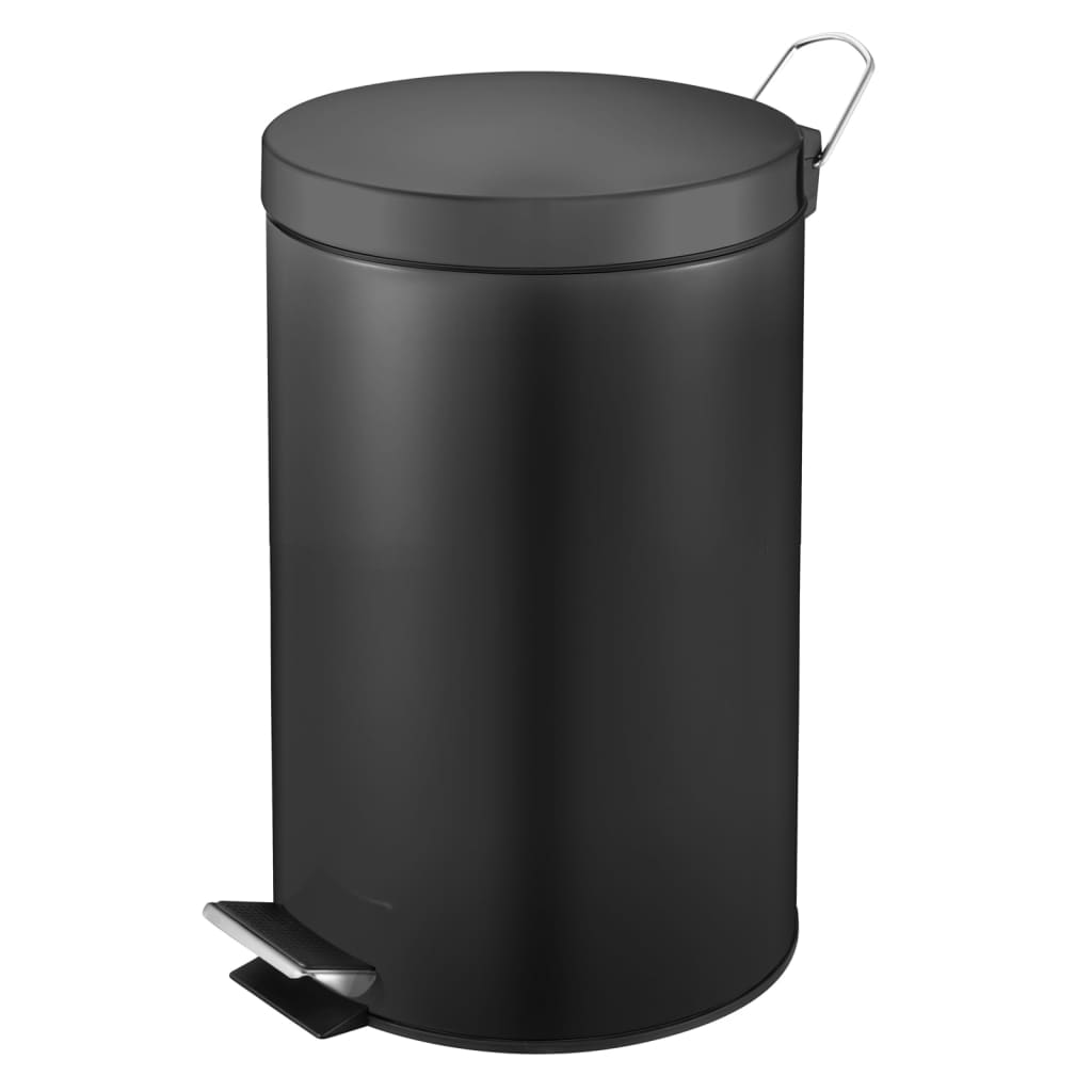 EKO Coș de gunoi cu pedală Classic, negru, 12 L