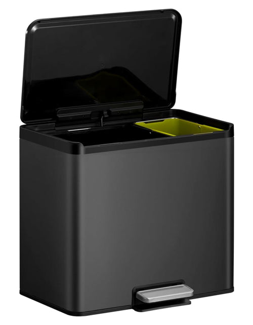 Încărcați imaginea în vizualizatorul Galerie, EKO Coș de gunoi cu pedală Essential, negru, 20+9 L
