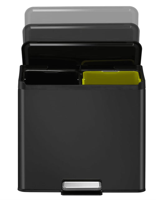 Încărcați imaginea în vizualizatorul Galerie, EKO Coș de gunoi cu pedală Essential, negru, 2x15 L
