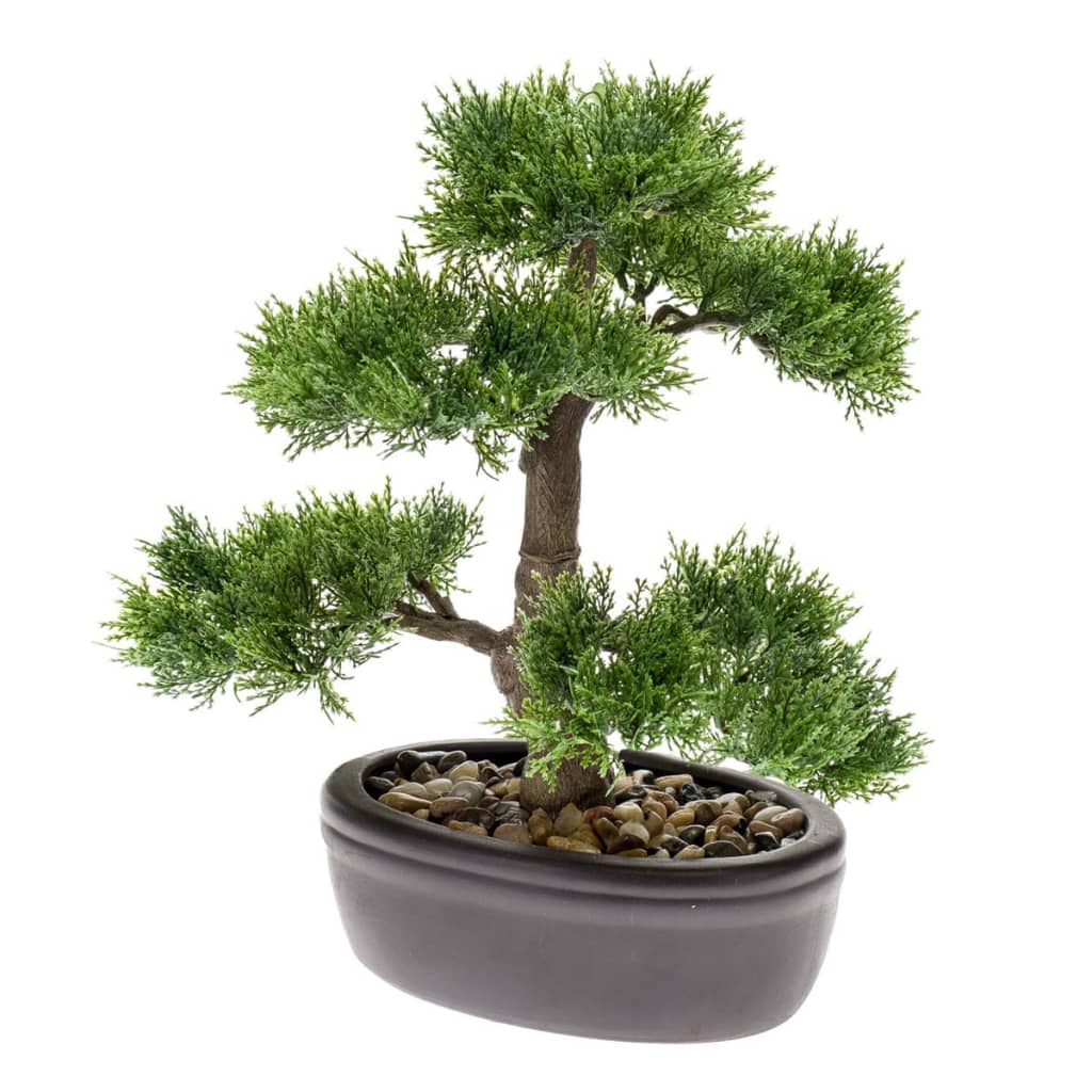 Emerald Cedru artificial bonsai, verde, 32 cm 420001