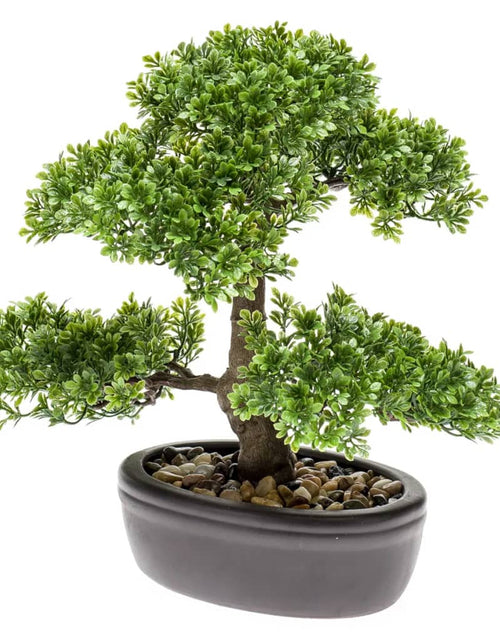 Загрузите изображение в средство просмотра галереи, Emerald Ficus artificial mini bonsai, verde, 32 cm 420002
