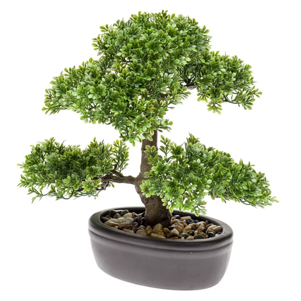 Emerald Ficus artificial mini bonsai, verde, 32 cm 420002