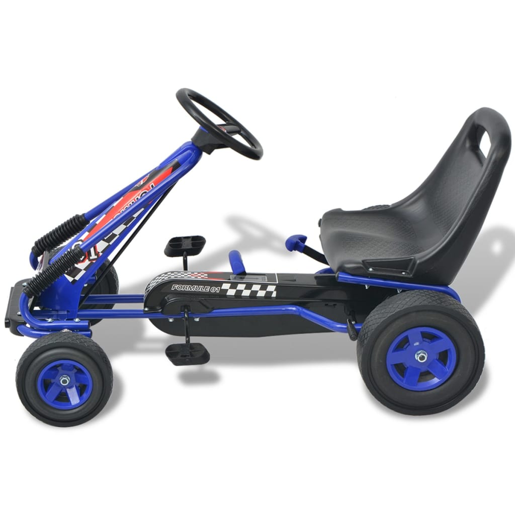 Mașină Go Kart cu scaun reglabil, albastru - Lando