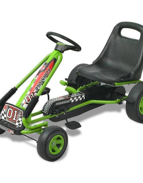Загрузите изображение в средство просмотра галереи, vidaX Kart cu pedale cu șezut reglabil verde - Lando
