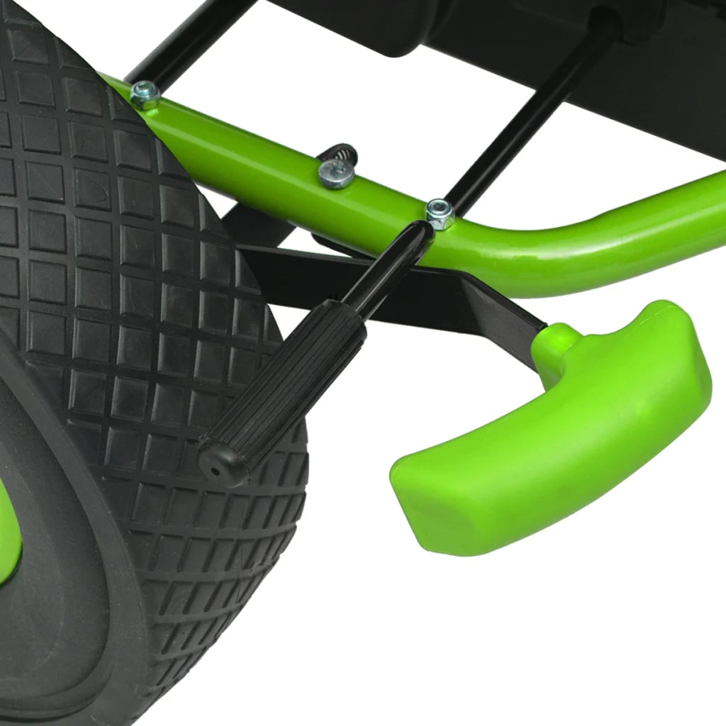 vidaX Kart cu pedale cu șezut reglabil verde - Lando