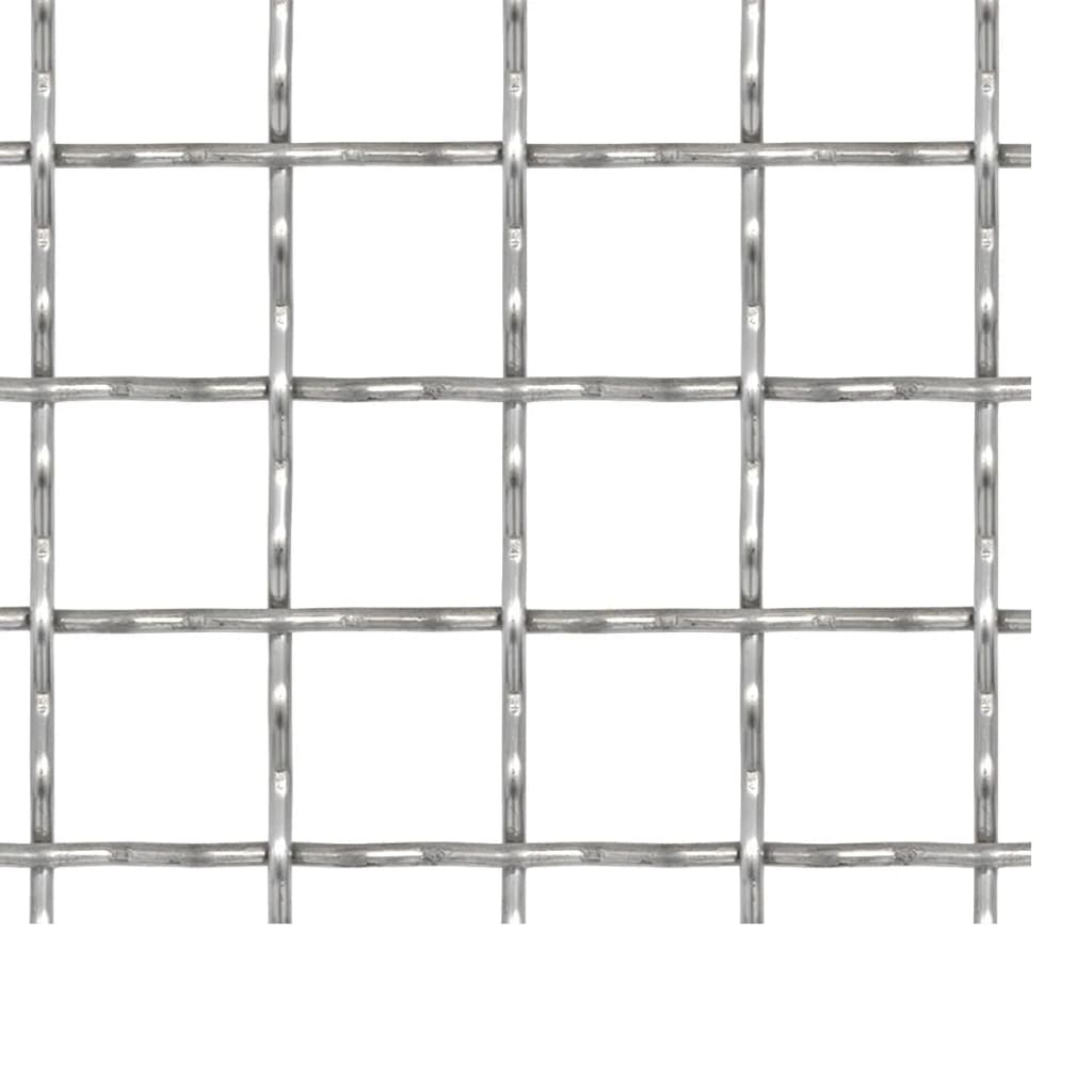 Gard de sârmă sertizată, 100x85 cm, 11x11x2 mm, oțel inoxidabil