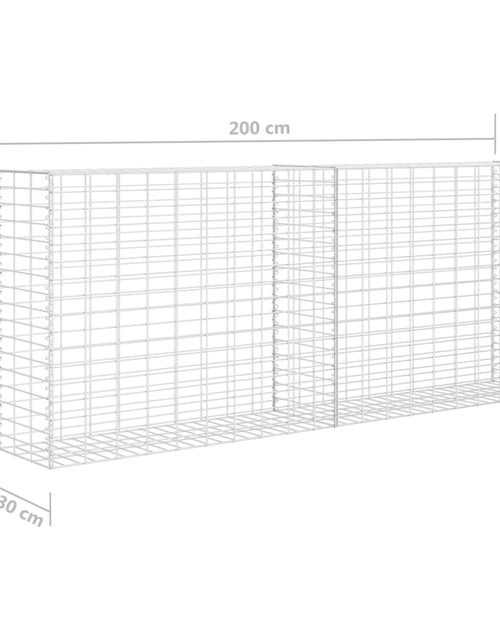 Загрузите изображение в средство просмотра галереи, Coș gabion, 85 x 30 x 200 cm, oțel galvanizat
