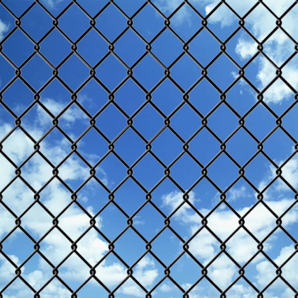 Gard plasă de sârmă, gri, 25 x 1 m, oțel