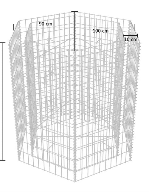 Încărcați imaginea în vizualizatorul Galerie, Strat înălțat gabion hexagonal, 100 x 90 x 100 cm
