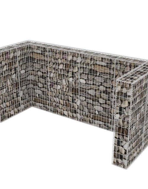 Încărcați imaginea în vizualizatorul Galerie, Gabion triplu îngrădire pubelă, oțel, 250 x 100 x 120 cm
