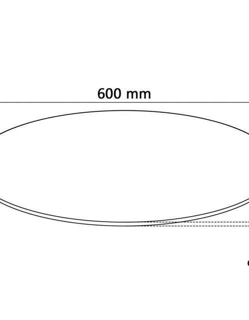 Încărcați imaginea în vizualizatorul Galerie, Blat masă din sticlă securizată, rotund, 600 mm - Lando
