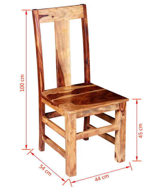 Загрузите изображение в средство просмотра галереи, Scaune de bucătărie din lemn dur de sheesham, 2 buc.

