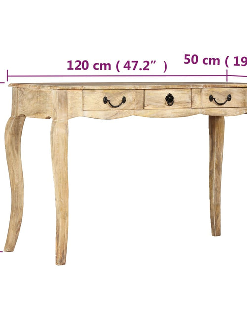 Загрузите изображение в средство просмотра галереи, Masă consolă din lemn masiv de mango, 120 x 50 x 80 cm
