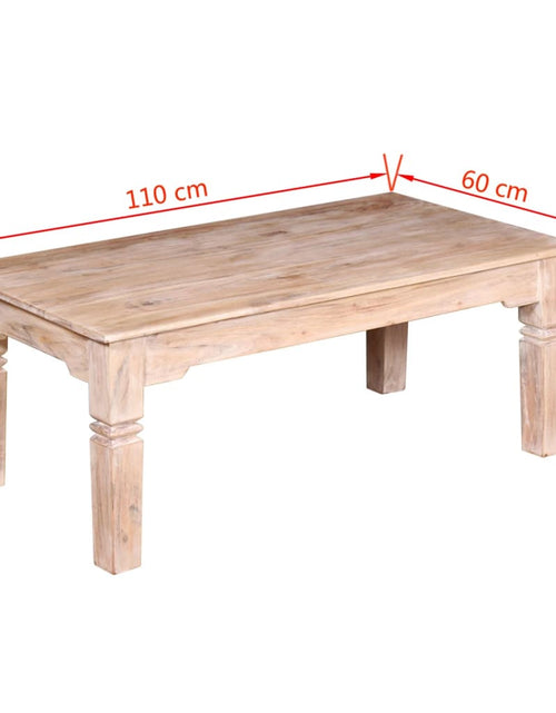 Загрузите изображение в средство просмотра галереи, Măsuță de cafea din lemn de acacia 110 x 60 x 45 cm
