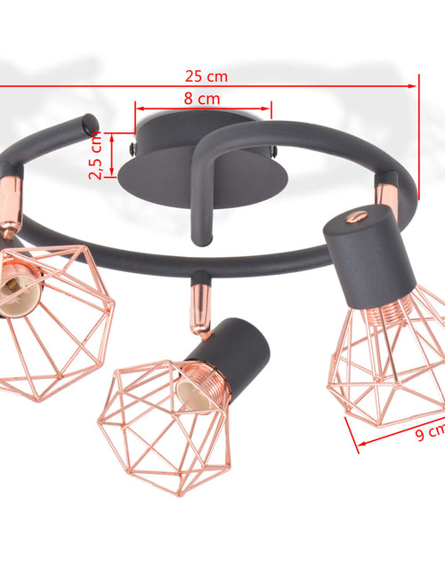 Загрузите изображение в средство просмотра галереи, Lustră cu 3 becuri LED cu filament, 12 W
