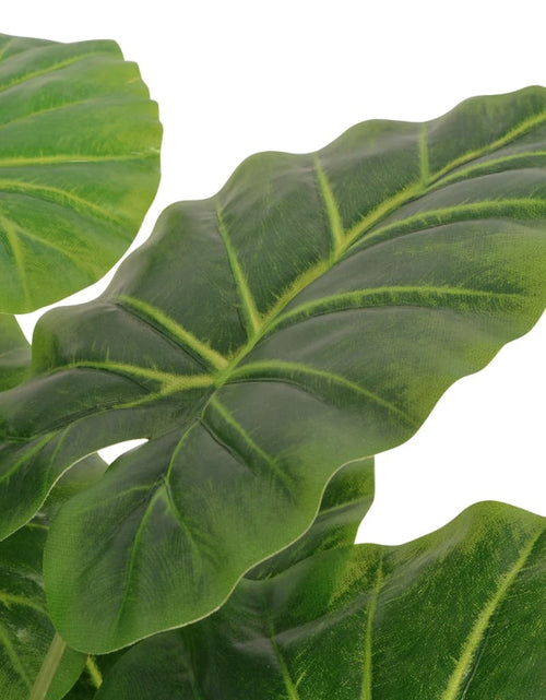 Încărcați imaginea în vizualizatorul Galerie, Plantă artificială Taro cu ghiveci, 45 cm, verde
