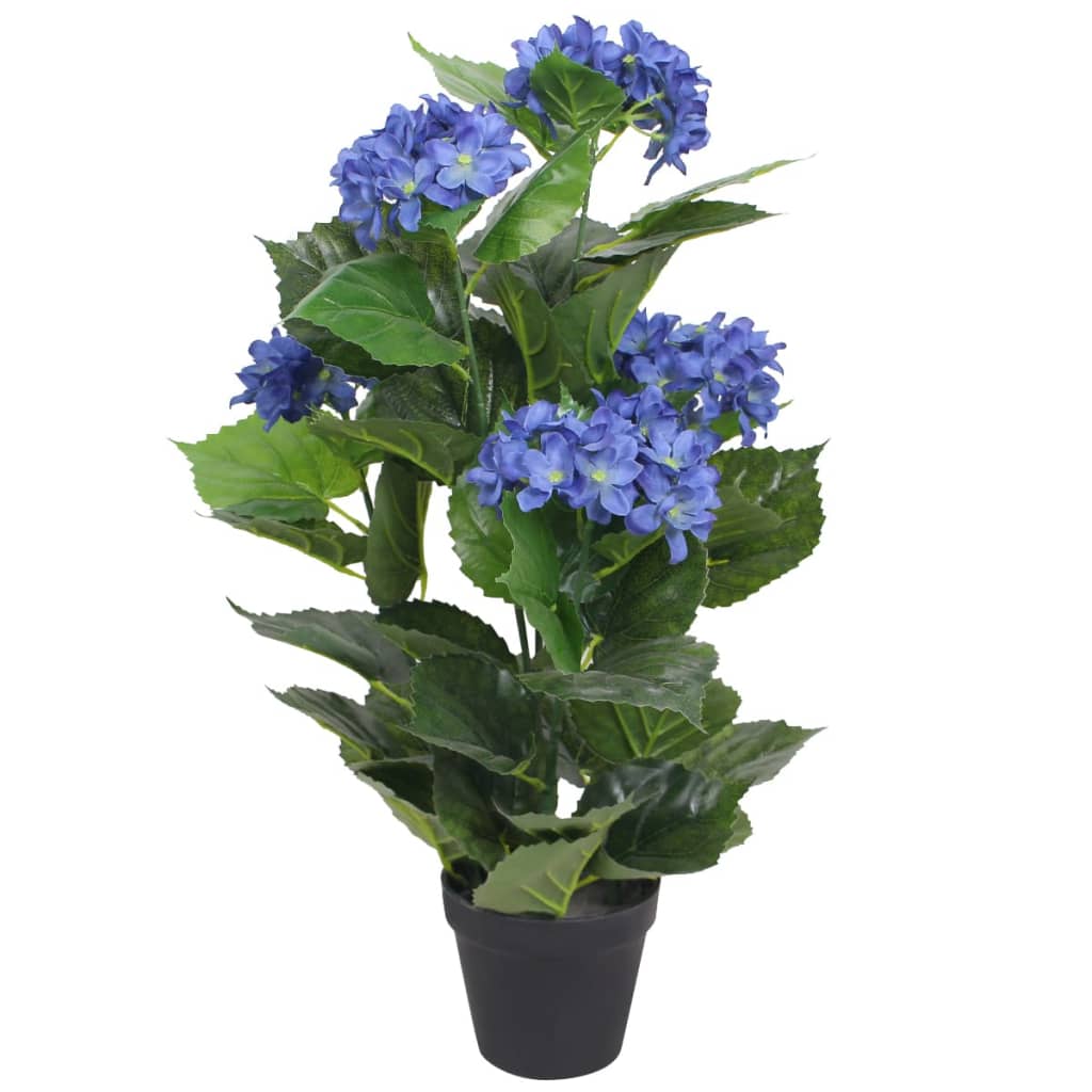 Plantă artificială hydrangea cu ghiveci, 60 cm, albastru - Lando